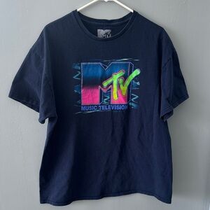 MTV Graphic Tee in Dark Blue